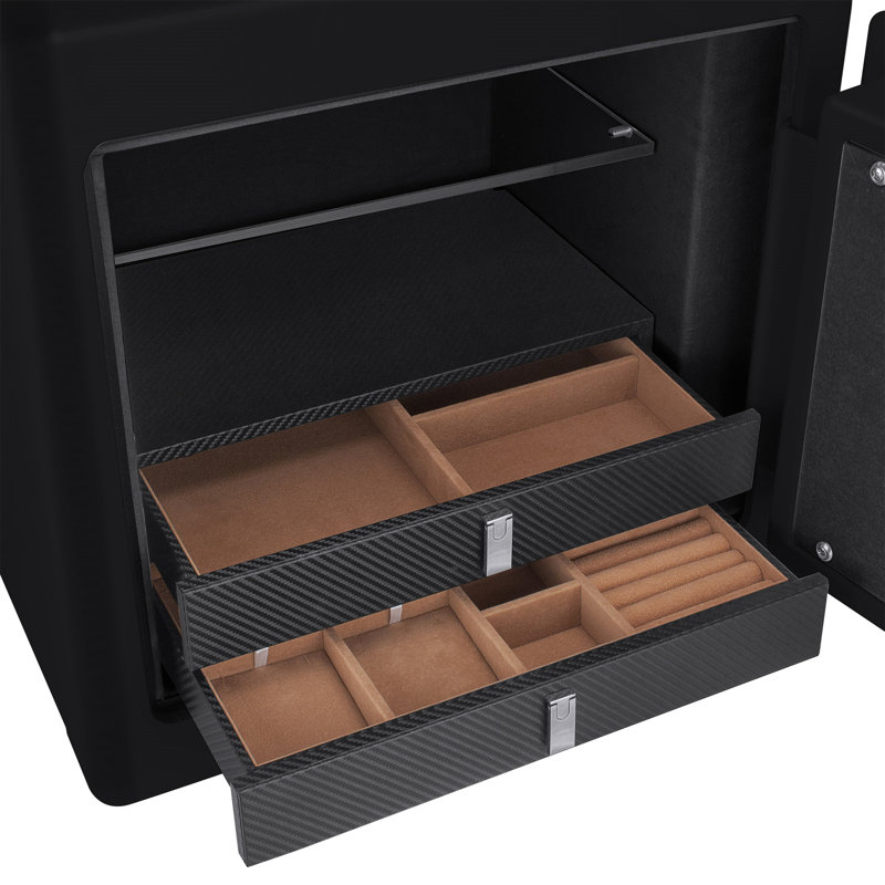 1.01 CUBIC FT BLACK JEWELRY SAFE V2, Black
