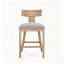 Ensemble de 2 tabourets de comptoir 26,5 po, tabourets de bar rembourrés à hauteur de comptoir avec dossier confortable, structure en bois d'hévéa massif, dossier, repose-pieds et tabourets de bar-978860139