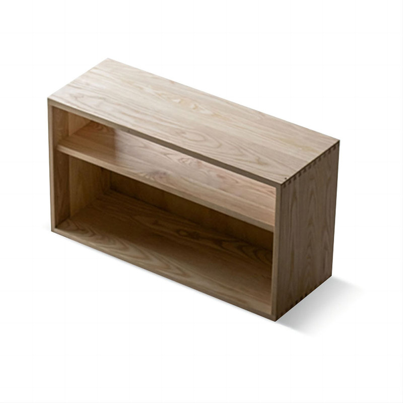 Solid + Manufactured Wood Rectangular End Table, Burlywood