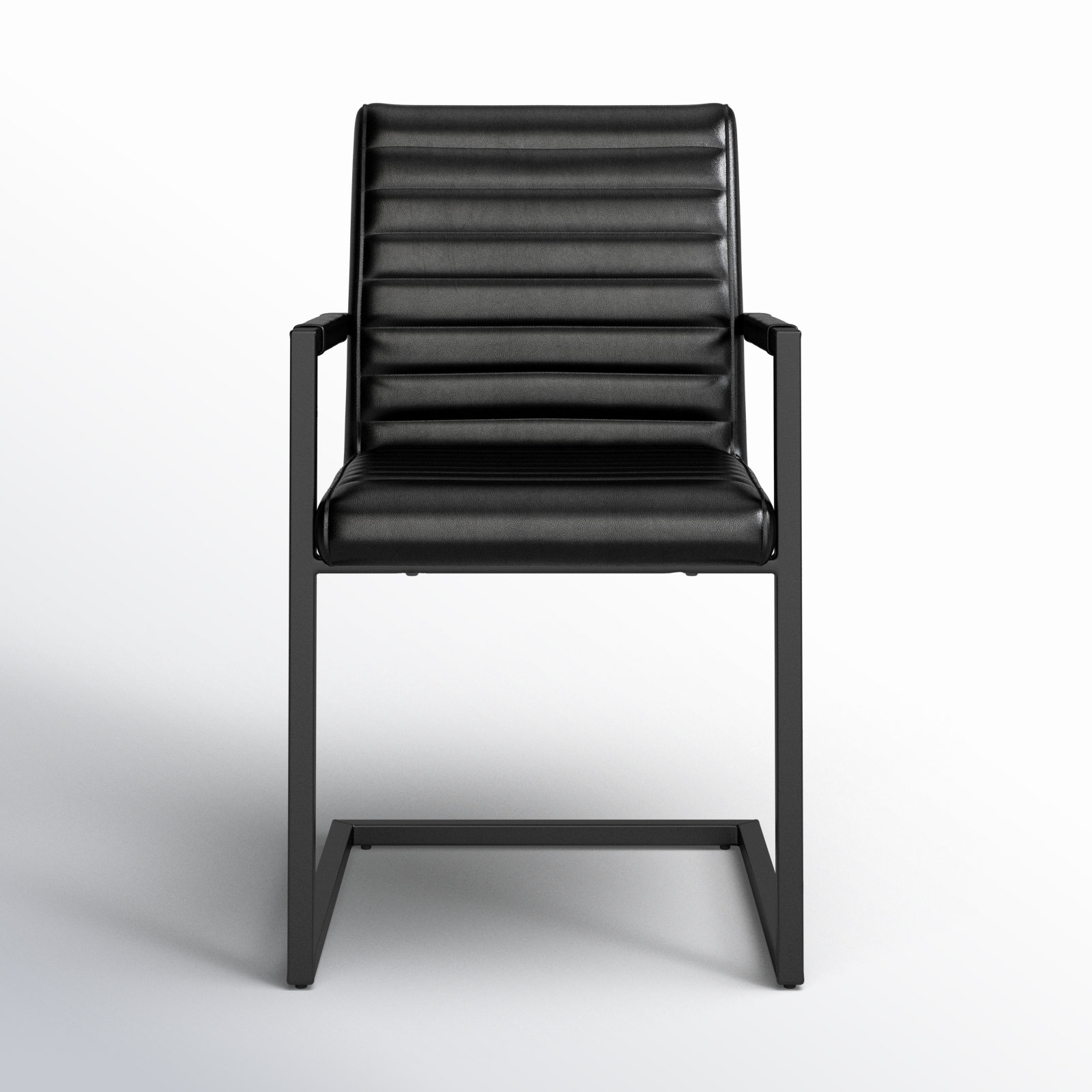 Doxie Genuine Leather Armchair, Black