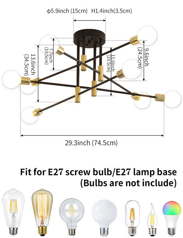 Fye 8-Light Sputnik Chandelier