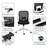 Foldable Mid-Back Mesh Ergonomic Office Chair with Adjustable Arms Space Saving-2089540637