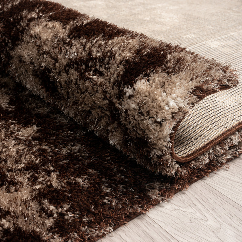 Losana Abstract Area Rug in Brown, Novelty 5'7" x 8'7"
