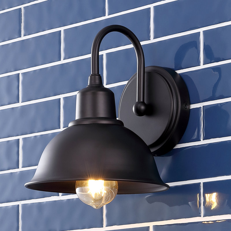 Palombo Farmhouse Industrial Iron LED Vanity, Oil Rubbed Bronze, 1