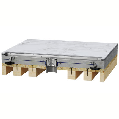 36" Linear Shower Drain with Tile-In Pattern Grate