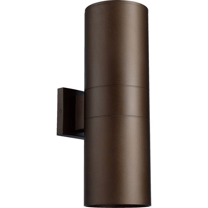 Applique murale d'extérieur à bras 2 lumières Allita, Bronze huilé, H 17,25 po x 5,75 po x P 2 po