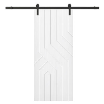 Porte de grange à panneaux en métal avec trousse de quincaillerie d'installation