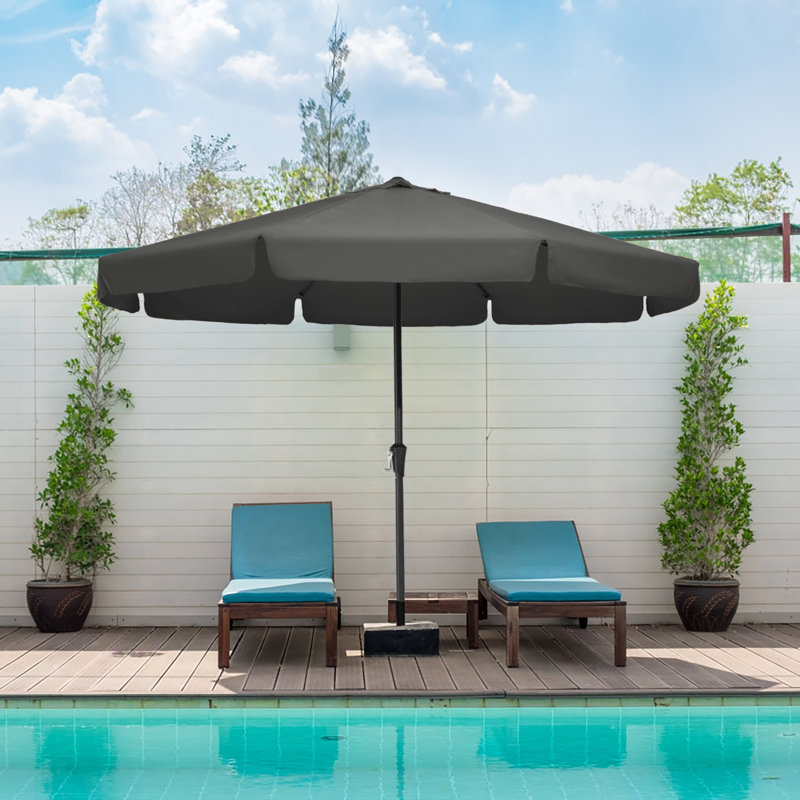 Parasol de patio drapé, Gris
