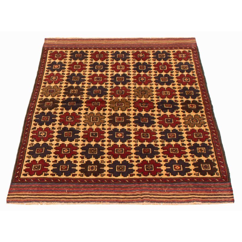 Tapis tadjik brun clair 4 pi 0 po x 6 pi 2 po