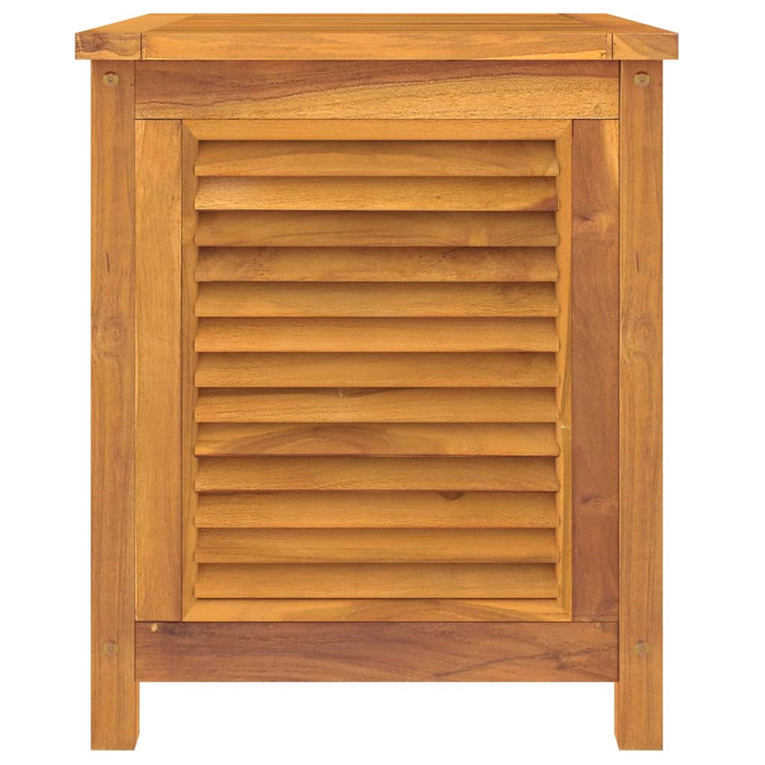 Rosalind Wheeler Cutaio 60cm W 97L Water Resistant Teak Solid Wood Deck Box in Brown