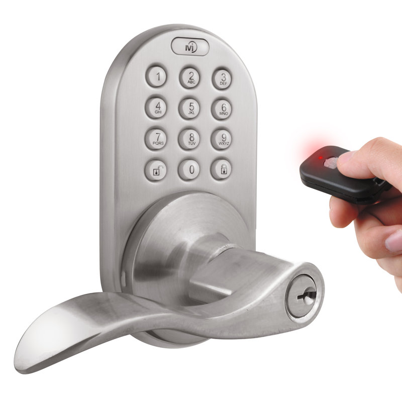 Levier de porte intelligent avec rosette X-Series, Nickel satiné