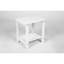 Ensemble de chaises berçantes durables et résistantes aux intempéries avec table d'appoint élégante, 3 pièces en blanc
