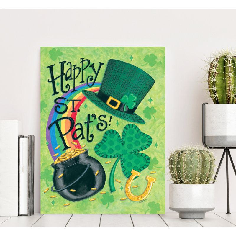 Toile tendue en arc-en-ciel happy st. pat