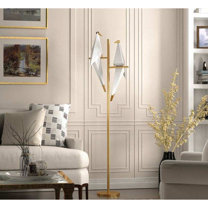 Modern Swing Bird LED Floor Lamp