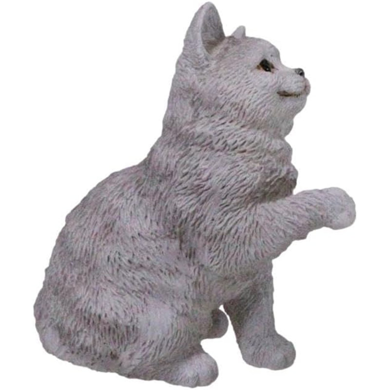 Mini-figurine réaliste de chat chaton gris