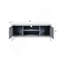 Console multimédia moderne avec portes en miroir en forme de diamant et espace de rangement ouvert-131247040-131247042