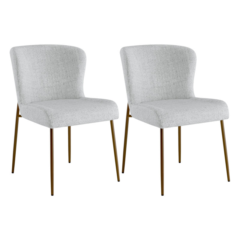 Ayjai Upholstered Full Back Side Chair in Gray