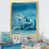 Toile avec cadre photo doré