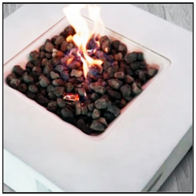 Durable Fiber Reinforced Concrete Propane/Natural Gas Fire Pit Table