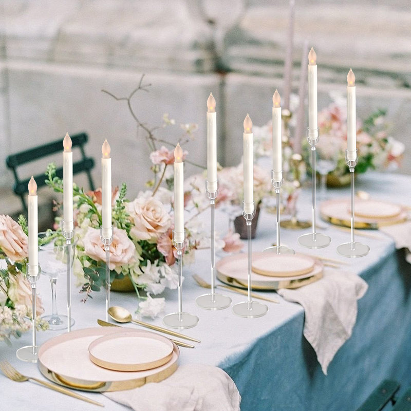 Set of 18 Acrylic Candle Holders for wedding Dinner Table Centerpieces Decoration