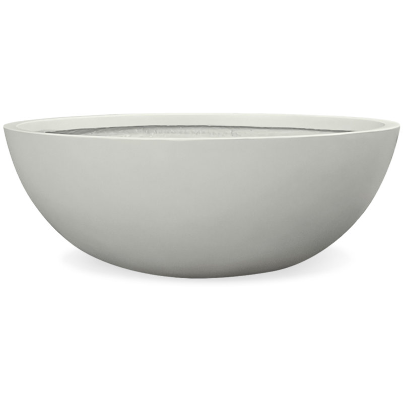  Indoor/Outdoor Medium Kilim Beige Fiberstone Rondo Planter - D22" x H7.5" - Opening 20", 7.5" H x 22" W x 22" D