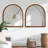 Anavaeh 35" H x 31" W Arched Solid Wood Vanity Mirror -337851661
