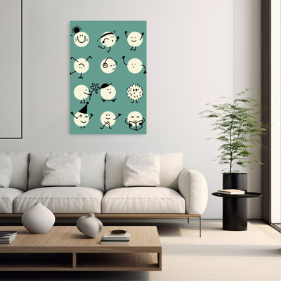 «Happy Little Dots», impression d'art fantaisiste minimaliste