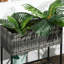 Lit de jardin surélevé Outsunny, jardinière surélevée avec aspect osier en rotin, tablette de rangement pour outils, conception portable pour herbes, légumes, fleurs