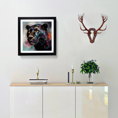 Panther Gestural Art No.2 - Framed Print