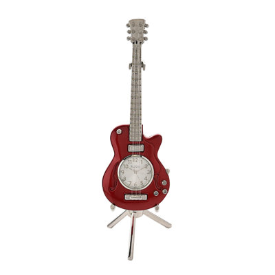 Metal Tabletop Clock in Red