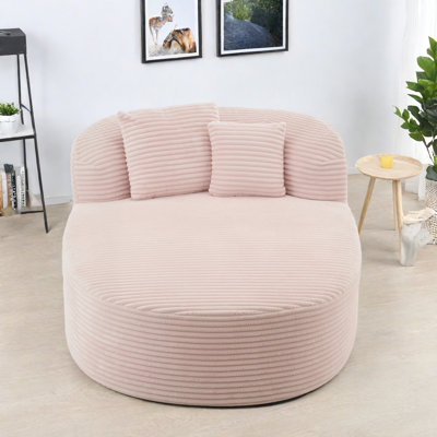 Modern Compression Chaise With 2 Supportive Pillows
