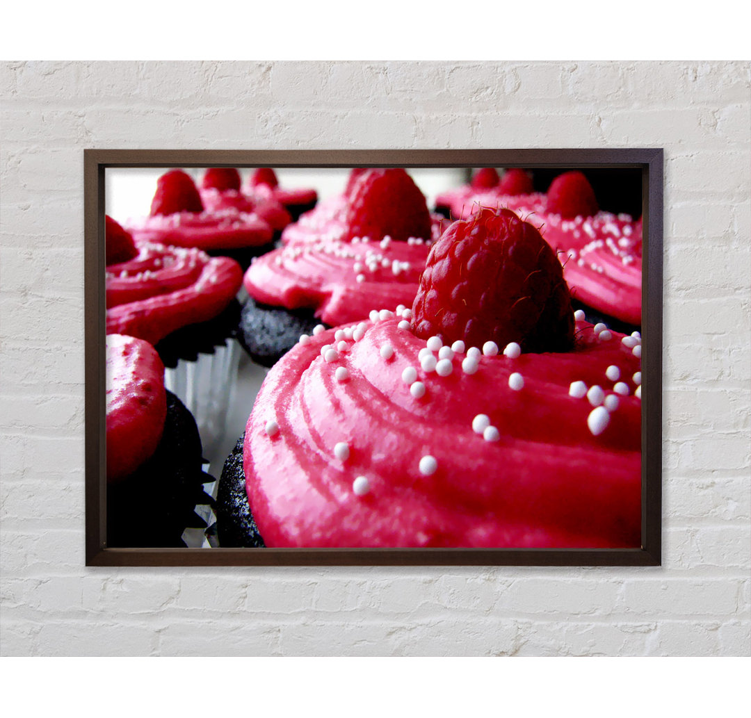 Rosa Cupcakes - Einzelne Bilderrahmen Kunstdrucke auf Leinwand