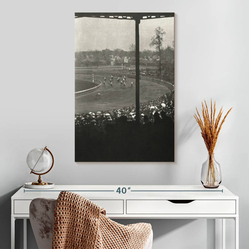 Sirécis qui va au poteau Morris Park 1904, H 30 po x l 20 po