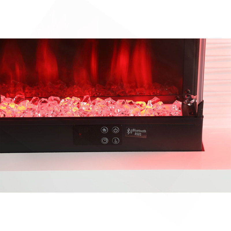 Meuble télé de style contemporain avec foyer électrique et chauffage inclus Fahrenheit & Celsius