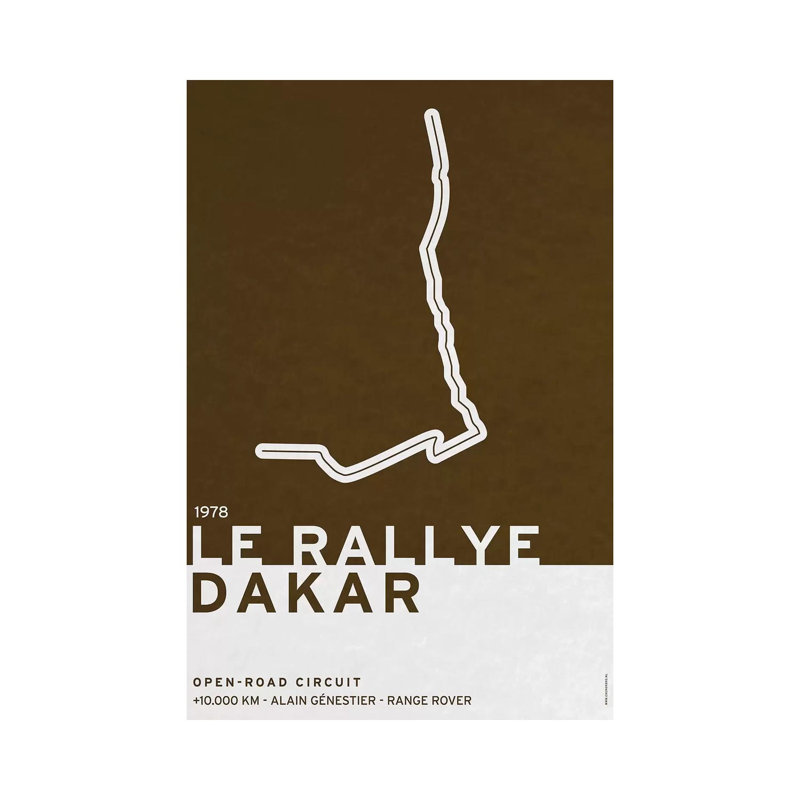 1978 Le Rallye Dakar by Chungkong - Wrapped Canvas Print, 20.32 cm H x 30.48 cm W