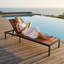 Lit de jour ergonomique inclinable pour le patio avec dossier réglable à 6 positions - Chaise longue d'extérieur pour la plage ou la cour-428859713