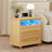 2-Drawer Nightstand With Light-369632470