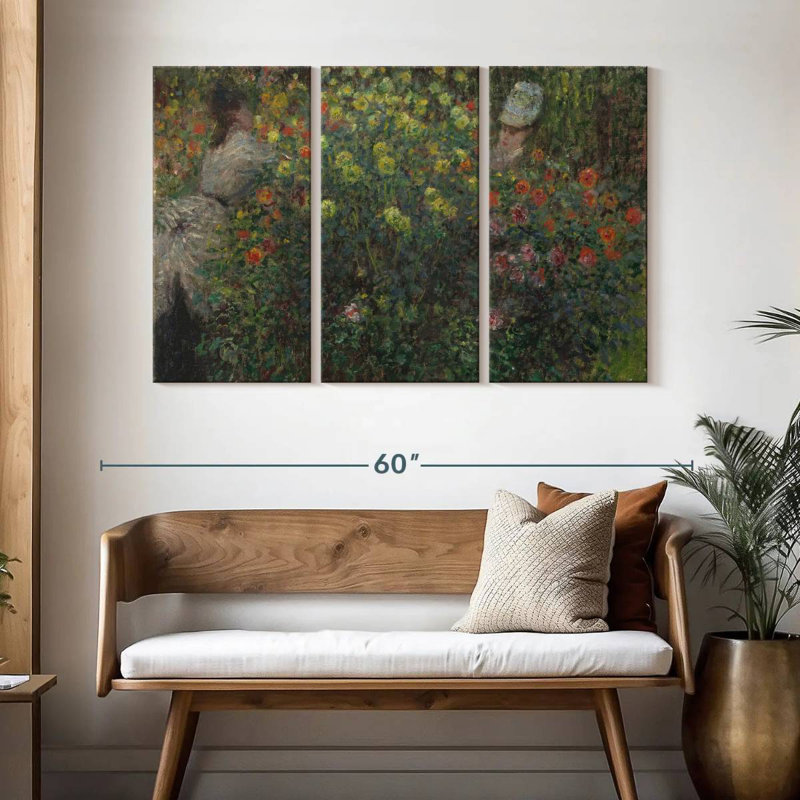 Senne Mesdames en fleurs, H 32 po x l 50 po
