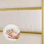 Structure de lit en métal et acier avec tête de lit tapissier dans la chambre à coucher grand lit - Beige doré taille grand or / beige