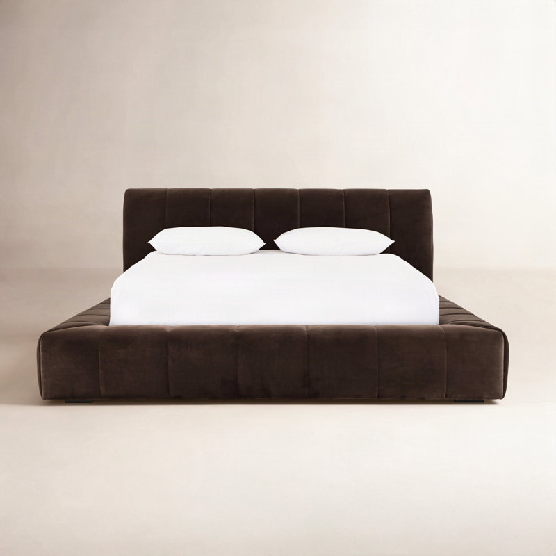 Langham Upholstered Bed, King, Surrey Mink