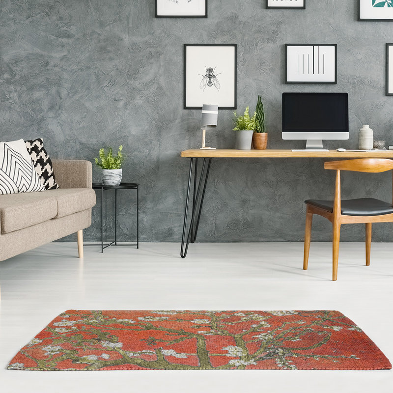 Chenille Floral Indoor Rug, Rectangle 2' x 3'