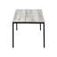 Table 3 pièces avec plateau contemporain en stratifié gris et leurre en métal noir