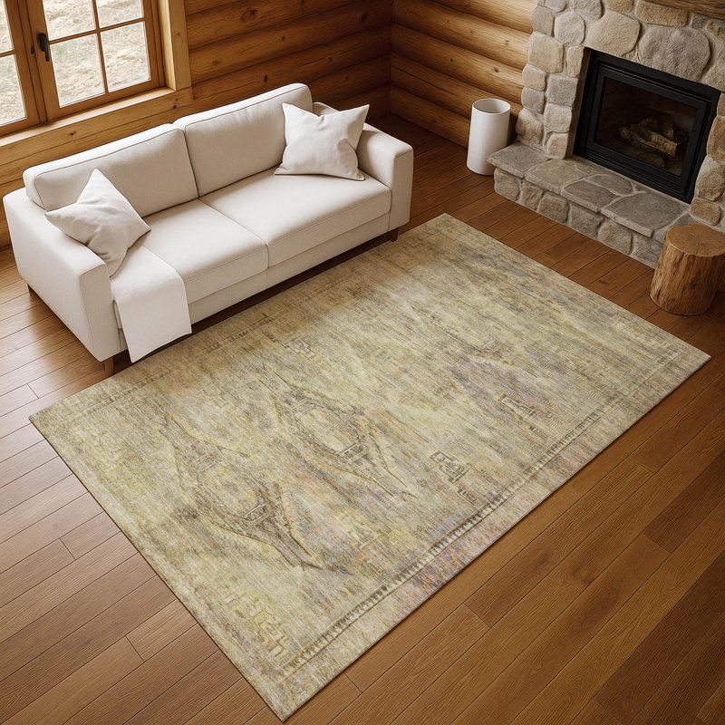 Premium Machine Washable Marasco AMF1631 Global Rug, Rectangle 8' x 10'
