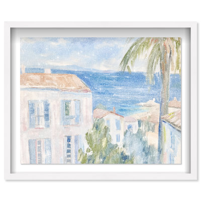 Henri Matisse Interpreted Town I Shadowbox Nautical & Beach Print by Oliver Gal, Black Frame, 20 x 16