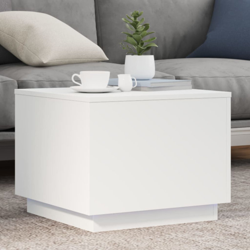 Chamara Block Coffee Table, White