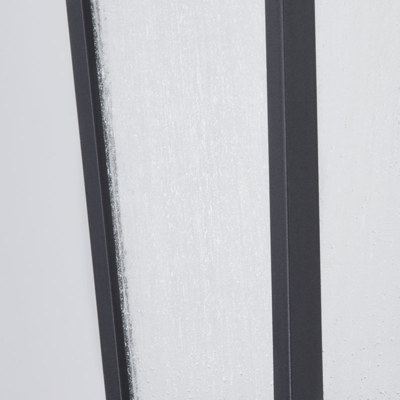 Applique murale d'extérieur à intensité variable 1 lumière à DEL Soren, H 14 po x l 7,5 po x P 8,5 po, Blanc délavé