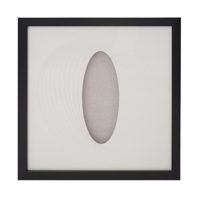 Dimensional Paper Oval Shadowbox Art