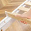 Lit plateforme en bois massif blanc avec lattes de bois sans sommier simple à assembler 12 po Grand-1046949375