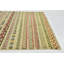 Tapis de zone en laine beige/vert 2 pi 8 po x 4 pi 2 po one-of-kind à la main noué la Nash