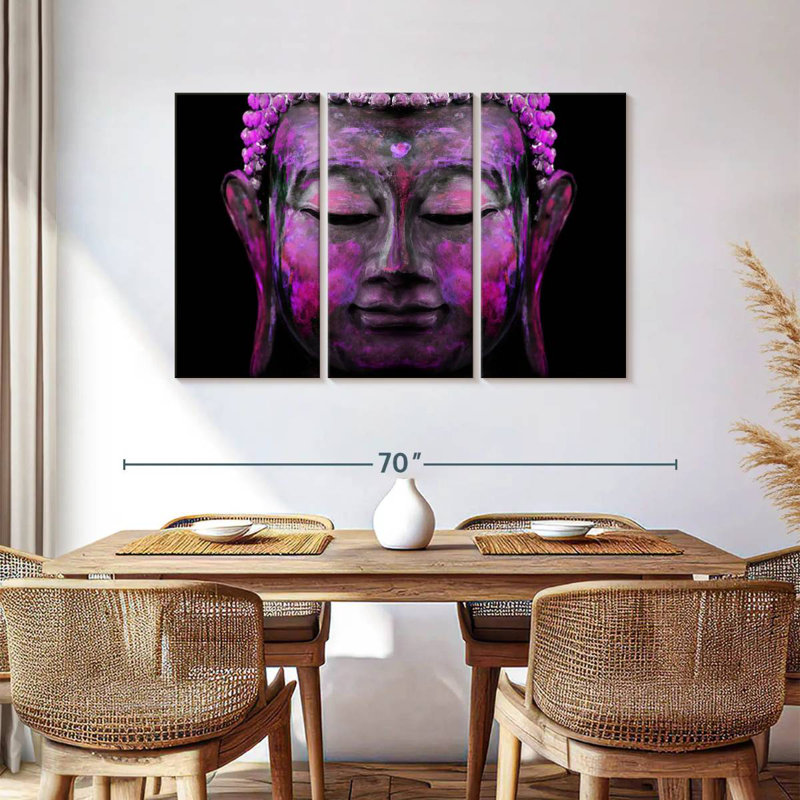 Adella Purple Buddha, 36" H x 57" W